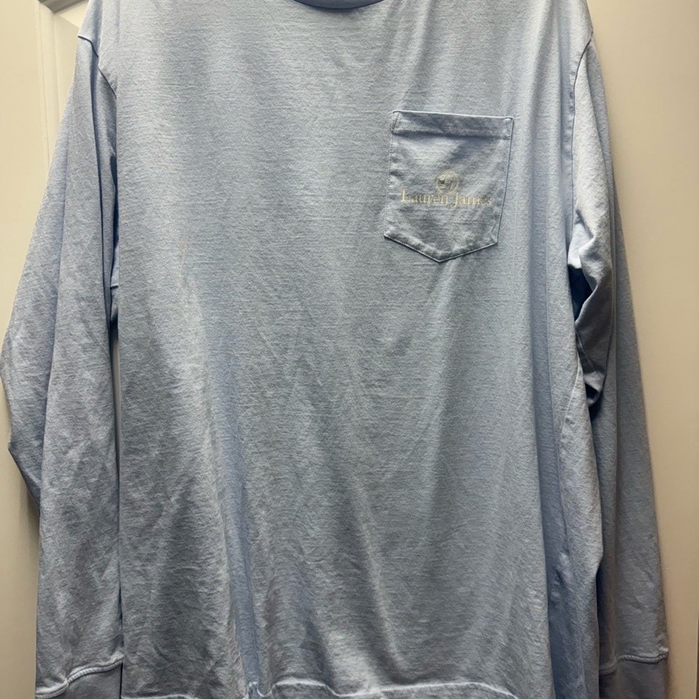 Lauren James Light Blue Long Sleeve Top